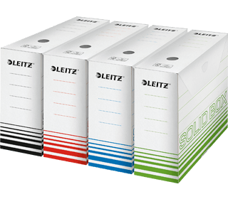  Archiefdoos Leitz Solid Box 6128 100 mm, A4, voor 900 vellen, 10 stuks, wit