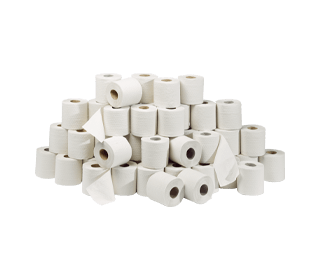 Toiletpapier, 2-laags, 250 vellen per rol, 64 rollen