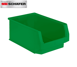  Magazijnbak SSI Schäfer LF 532, polypropeen, L 500 x B 312 x H 200 mm, 23,5 l, groen