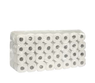 Toilettenpapier, 2-lagig, 64 Rollen mit jeweils 250 Blatt, Zellstoff, naturweiß