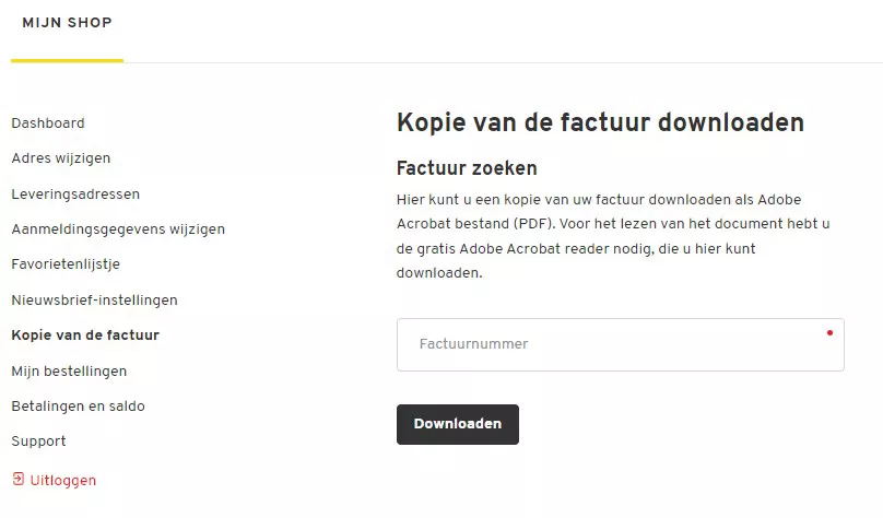 Mijn shop