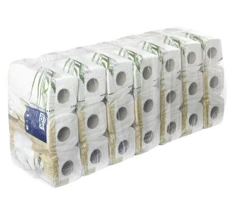 Een pak toiletpapier met 42 rollen