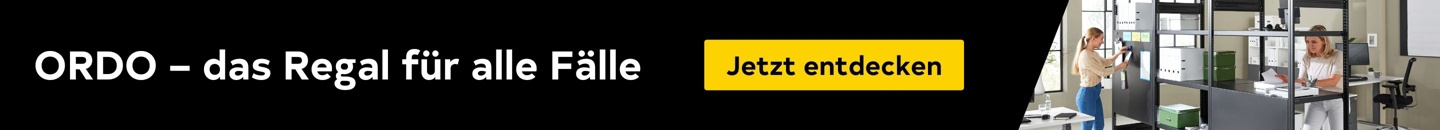 ORDO Regalsystem &ndash; Flexibles und robustes Regalsystem f&uuml;r B&uuml;ro, Lager und Werkstatt in verschiedenen Gr&ouml;ssen und Ausf&uuml;hrungen.