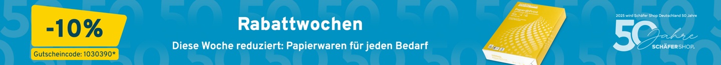 10% Rabatt auf die Kategorie Papierwaren
