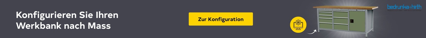 Werkzeugschränke, Werkbänke und Aufbewahrungssysteme – individuell geplant, hochfunktional und bereit für Ihre Anforderungen.