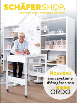 Catalogue en ligne de Schäfer Shop Suisse - Découvrez notre vaste gamme d'équipements de bureau et d'entreprise. Feuilletez les pages interactives avec des détails pratiques sur les produits et des idées d'aménagement inspirantes.