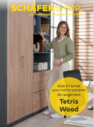 Catalogue en ligne de Schäfer Shop Suisse - Découvrez notre vaste gamme de produits dans le programme de mobilier de bureau Tetris Wood. Feuilletez les pages interactives avec des détails pratiques sur les produits et des idées d'aménagement inspirantes.