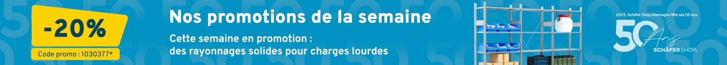 Cette semaine : Des rayonnages solides pour charges lourdes