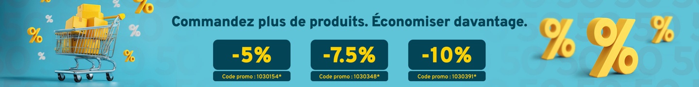 Commandez plus de produits. Économiser davantage.