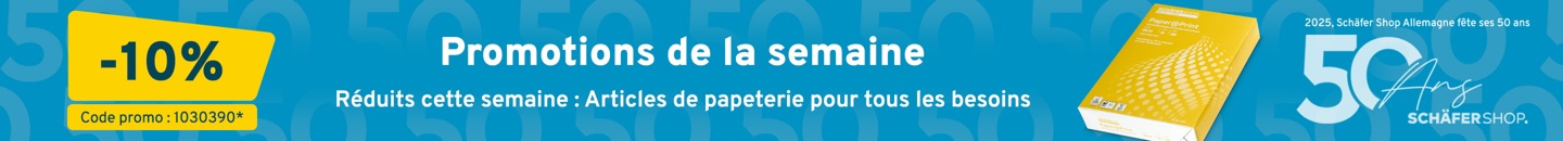 Cette semaine en promotion : des articles de papeterie pour tous les besoins
