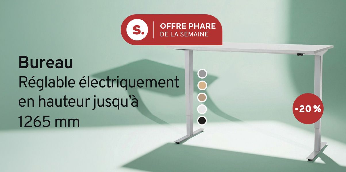 Bureau, réglage électrique de la hauteur