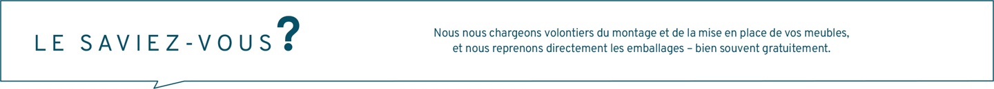 Service de montage & livraison sur le lieu d’utilisation