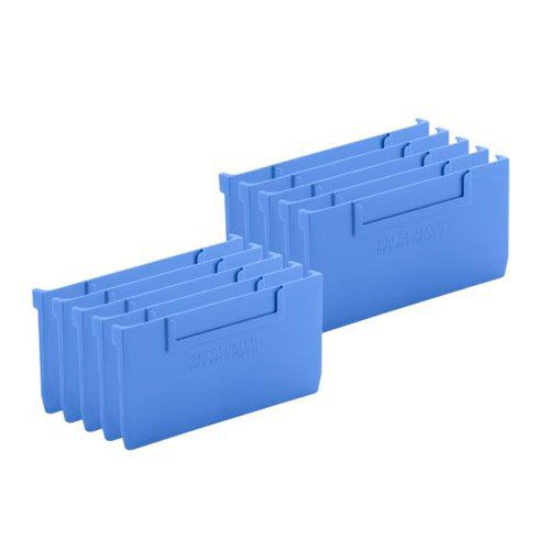 Cloisons de séparation pour bacs de stockage en plastique bleu