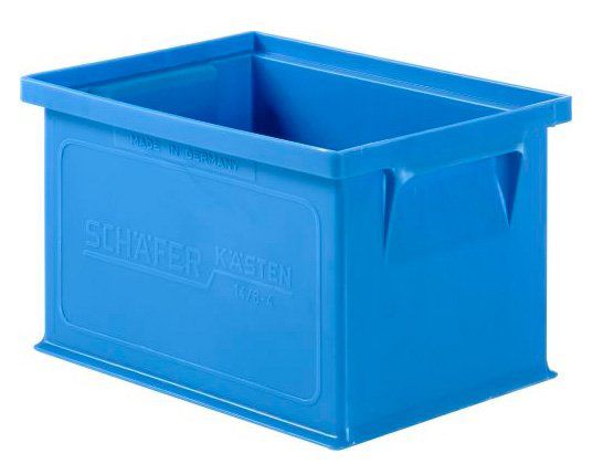 Bac gerbable 14/6 en plastique bleu