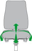 Darstellung der Sitzfläche, die sich in permanenter Dynamik befindet