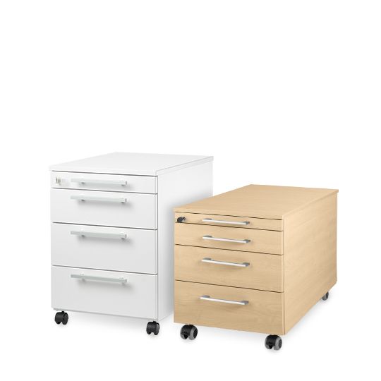 Kombinierter Container mit beweglichen und fixen Komponenten im zeitgemäßen Design