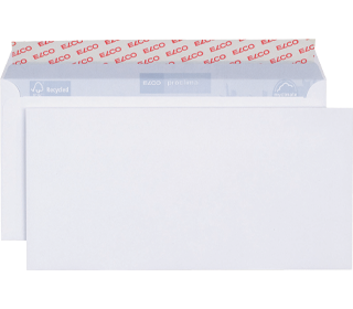 Briefkuverts ELCO Proclima, DIN lang+, 100 g/m², ohne Fenster, hochweiß, 100 % Altpapier, 100 Stück