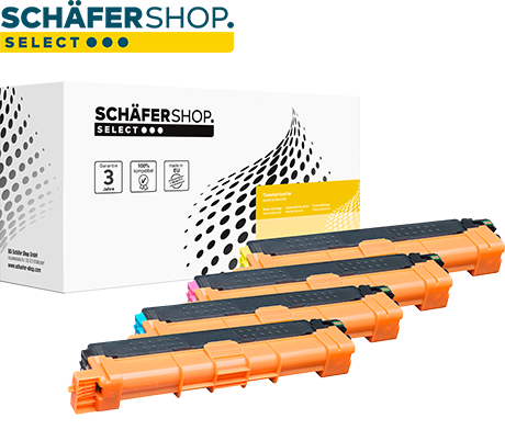 Schäfer Shop Select Toner, ersetzt Brother TN-243CMYK, Mixpack, schwarz, cyan, magenta, gelb