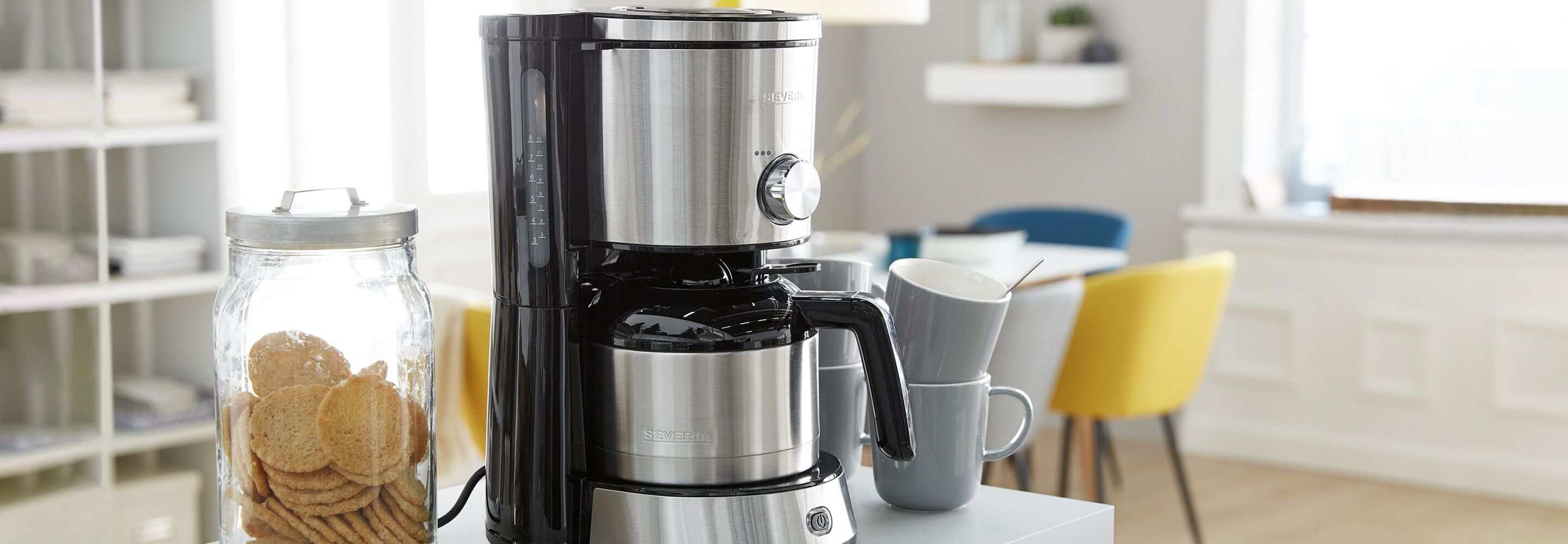 Kaffeemaschine aus Edelstahl 
