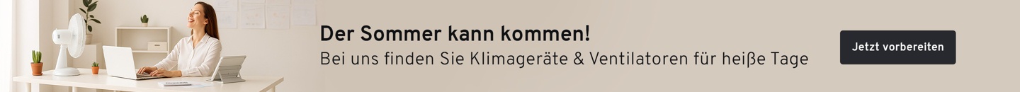 Bei uns finden Sie Klimageräte & Ventilatoren für heiße Tage