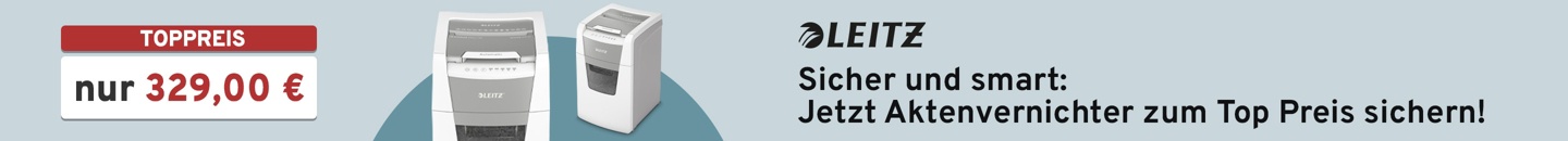Leitz IQ Autofeed Small Office 100 Aktenvernichter P4, Vollautomatik, Partikelschnitt 4 x 30 mm, 34 l, 100 Blatt Schnittleistung, weiß
