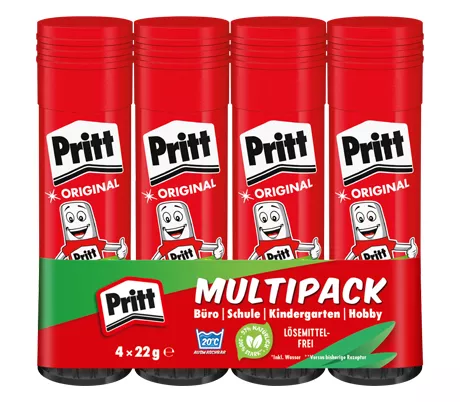 Klebestift PRITT, 4-er Pack, 22 g pro Stift