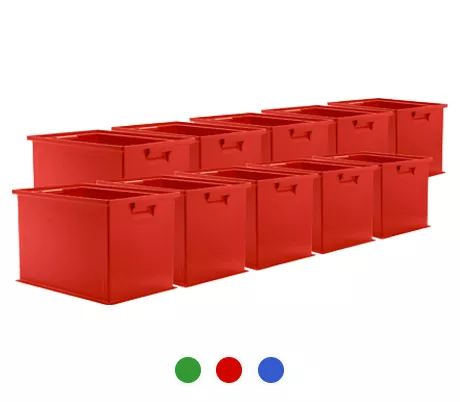 Stapelkasten SSI Schäfer 14/6-2Z, Volumen 33 l, bis 30 kg, mit Griffmulde, L 465 x B 314 x H 298 mm, Polypropylen, 10 Stück