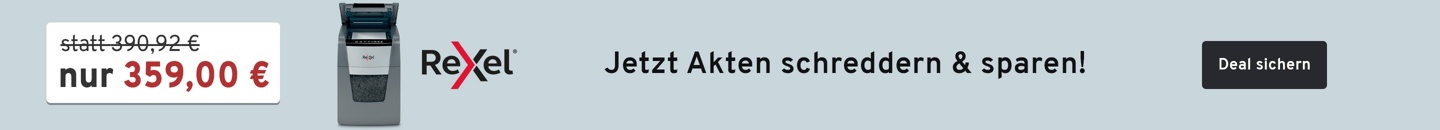 Rexel Optimum AutoFeed+ 100M Aktenvernichter P5, Vollautomatik, Mikroschnitt 2 x 15 mm, 34 l, 100 Blatt Schnittleistung, schwarz