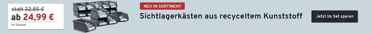 Sichtlagerkästen aus recyceltem Kunststoff