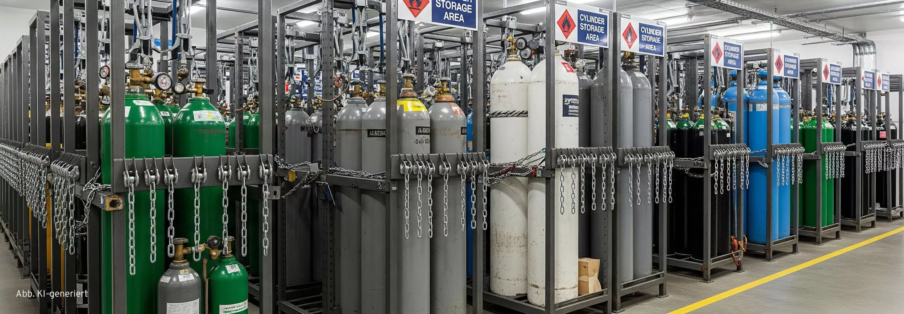 Drei Feuerlöscherarten für verschiedene Brandklassen