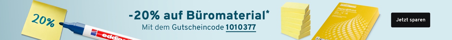 20% auf Büromaterial