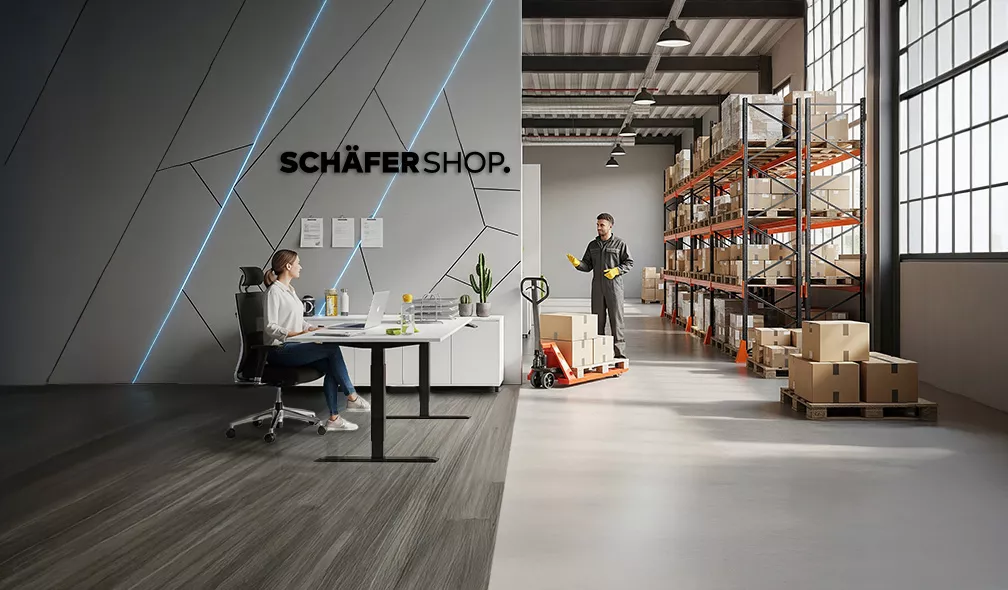 Schäfer Shop Team in Büro und Lager: Beratung und Logistik