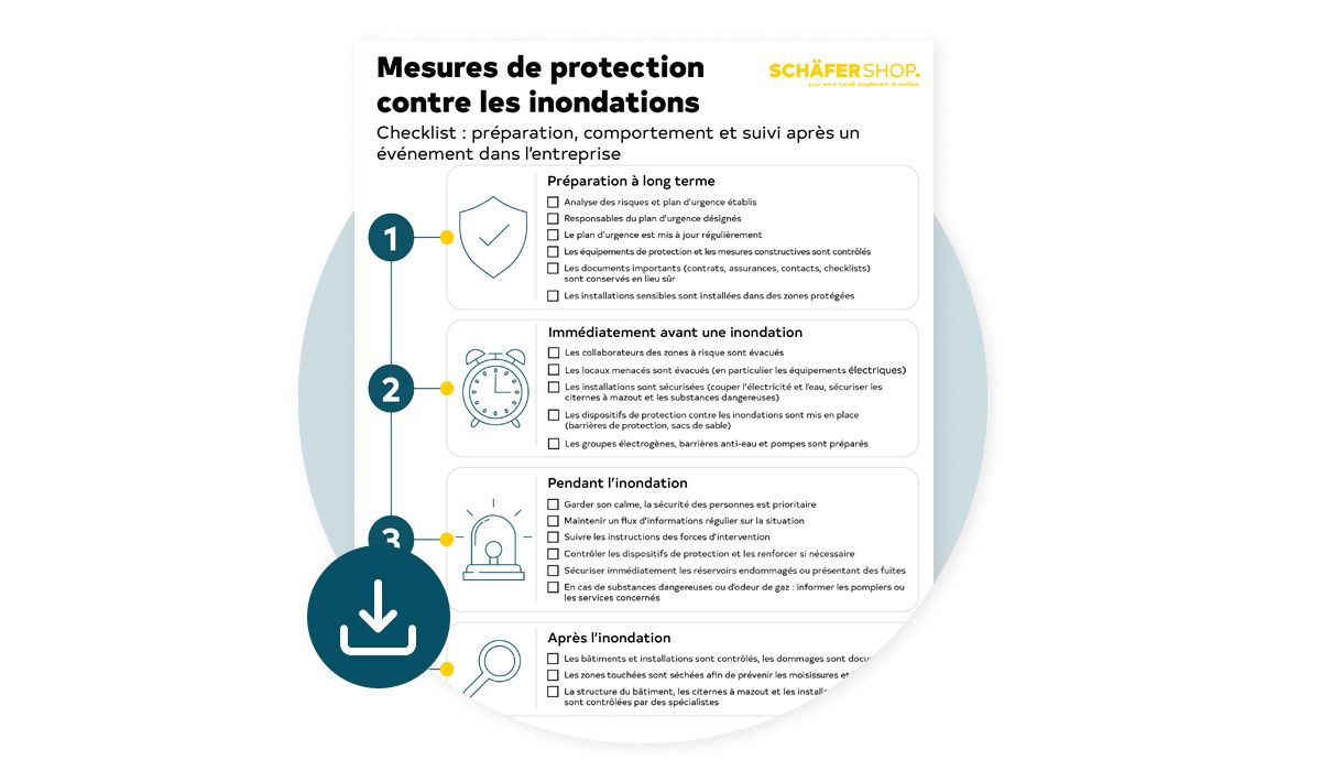 Liste de contrôle en cas d'inondation