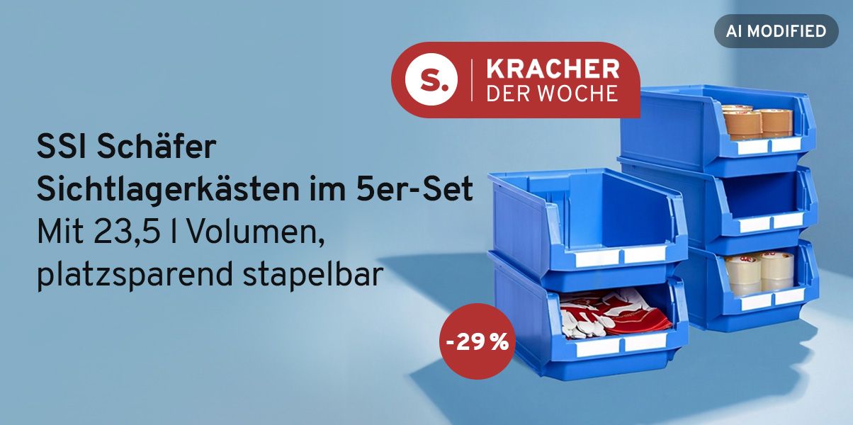 5er Set Sichtlagerkästen