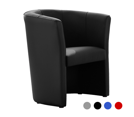 Silla de cóctel NowyStyl CLUB, imitación de cuero (100% poliéster), totalmente tapizada, altura del asiento 455 mm, negro
