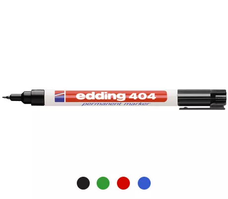 Marcador edding 404, con punta fina, negro, 10 piezas