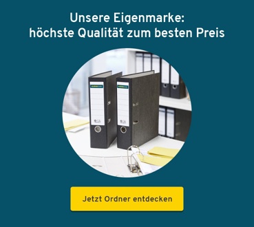 Unsere Eigenmarke: h&ouml;chste Qualit&auml;t zum besten Preis. Jetzt Ordner entdecken