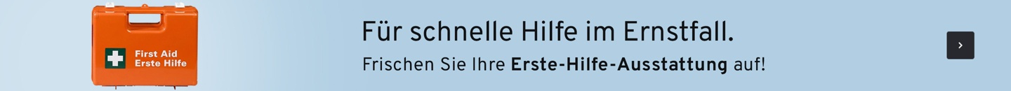 Erste-Hilfe-Koffer + Tekst: Für schnelle Hilfe im Ernstfall