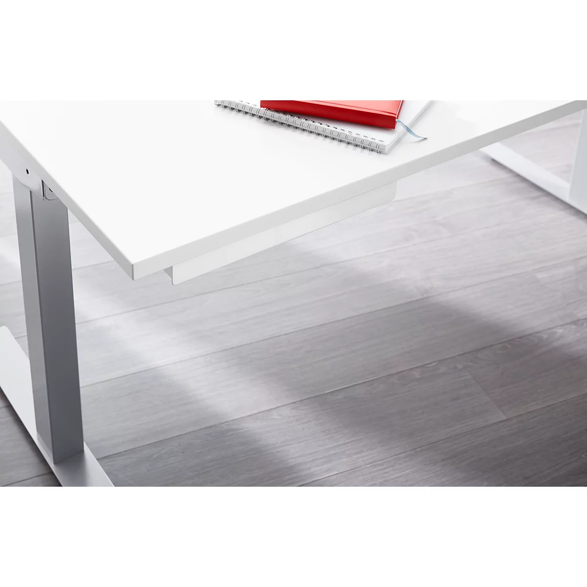  Accessoirelade, met kunststof inzetstuk, B 404 x D 244 x H 42 mm, gecoat staal, wit