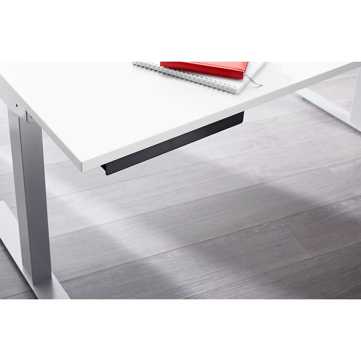  Accessoirelade, met kunststof inzetstuk, B 404 x D 244 x H 42 mm, gecoat staal, zwart