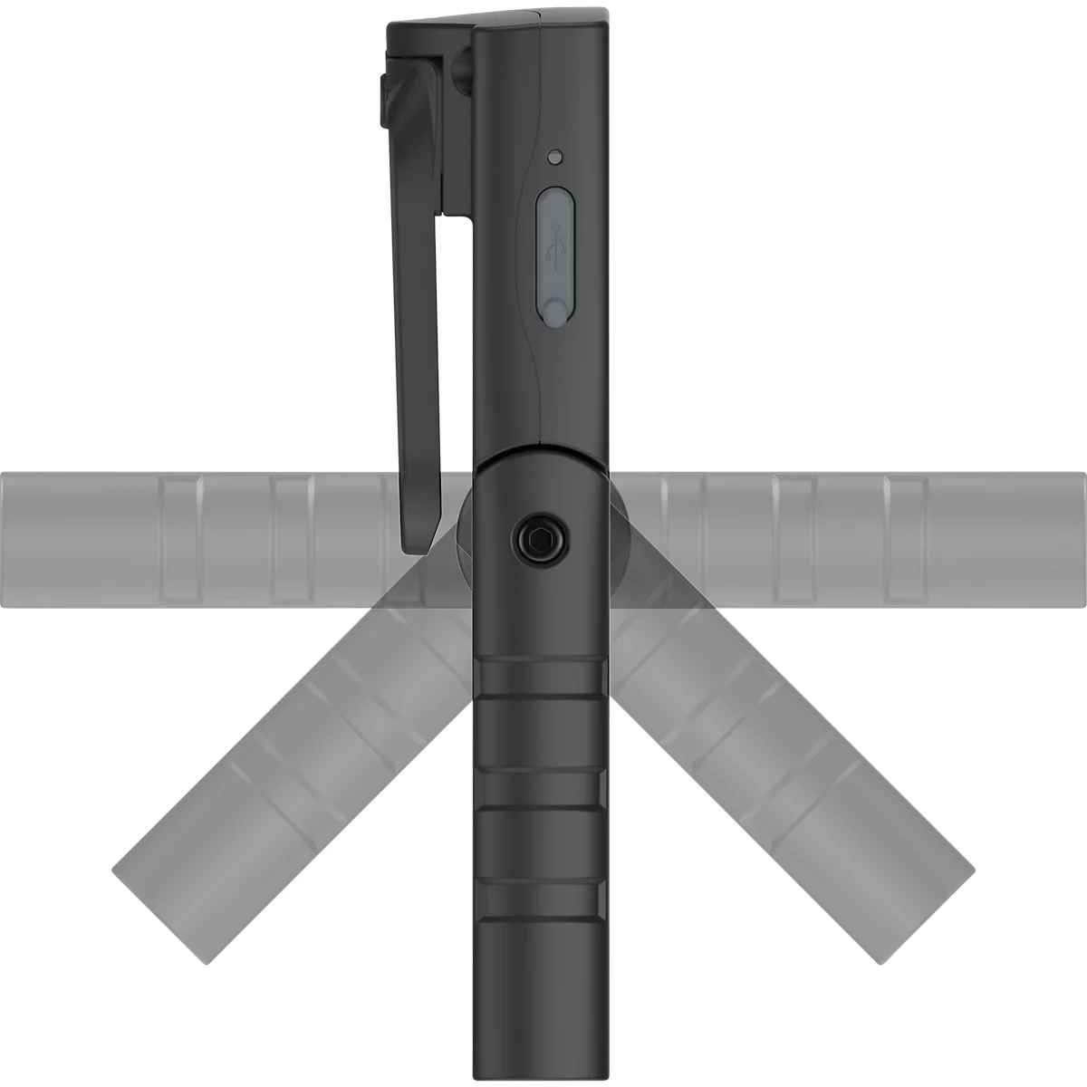  ANSMANN WL400R Slim LED-werklamp, 400 lumen, IP65, schokbestendig, Li-Po accu, magnetische voet, riemclip, zwart