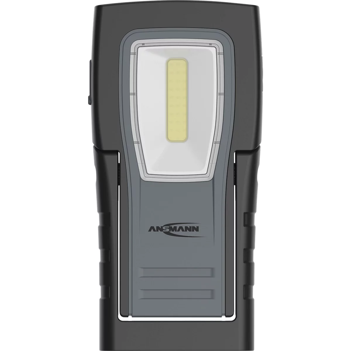  ANSMANN WL400R Slim LED-werklamp, 400 lumen, IP65, schokbestendig, Li-Po accu, magnetische voet, riemclip, zwart