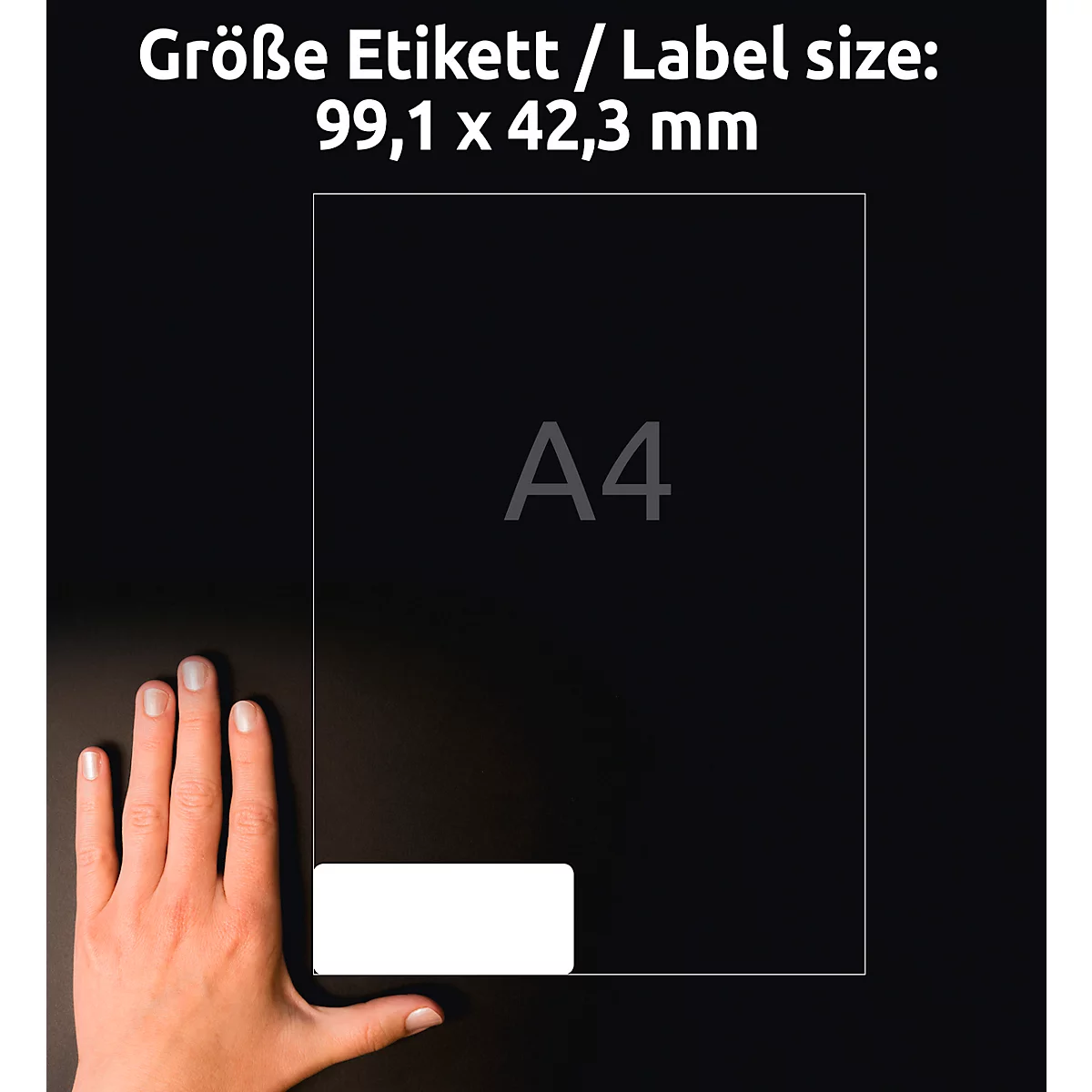  Avery® Zweckform Etiketten L4776REV, weerbestendig, verwijderbaar, printer-veilig, rechthoekig, polyester, mat wit, 240 stuks op 20 vel
