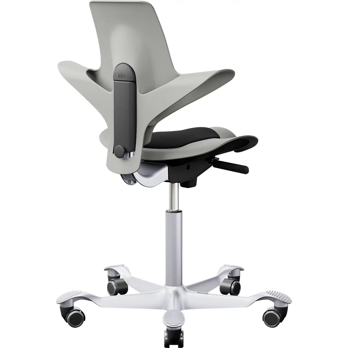  Bürostuhl HAG Capisco Puls 8010 Clay, Sattelsitz, 265 mm Gasfeder, Sitzhöhenverstellung, Fusskreuz aus Aluminium