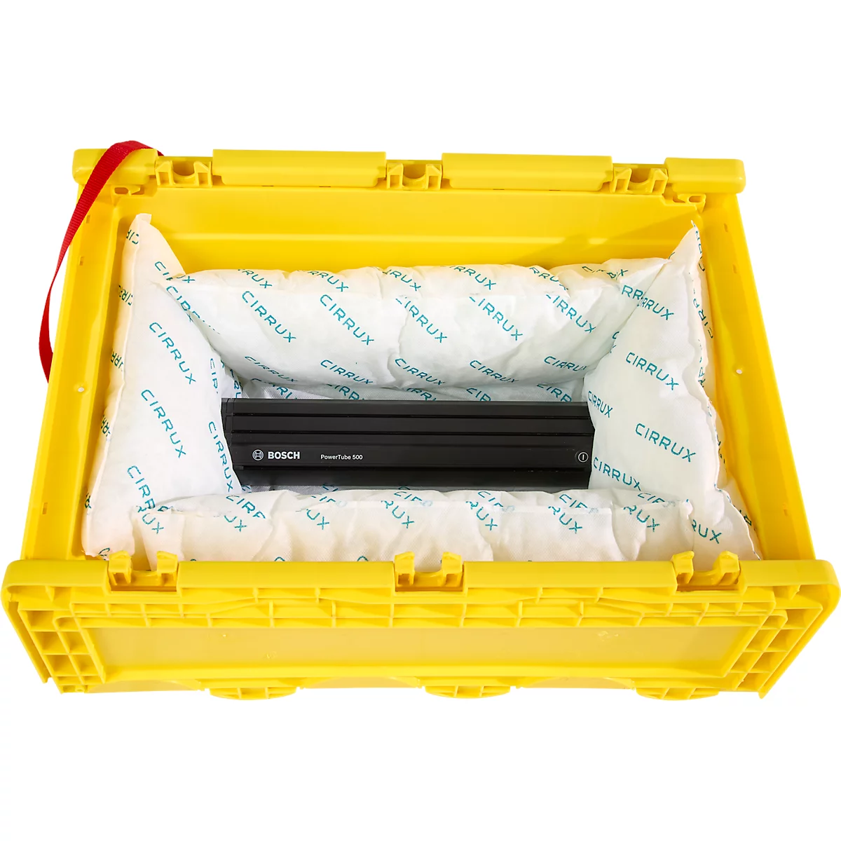  Conteneur pour produits dangereux SSI Schäfer, pour batteries lithium-ion seCon KMB-DH627 GGV, avec couvercle, L 600 x l 400 x H 307 mm, en polypropylène, jaune