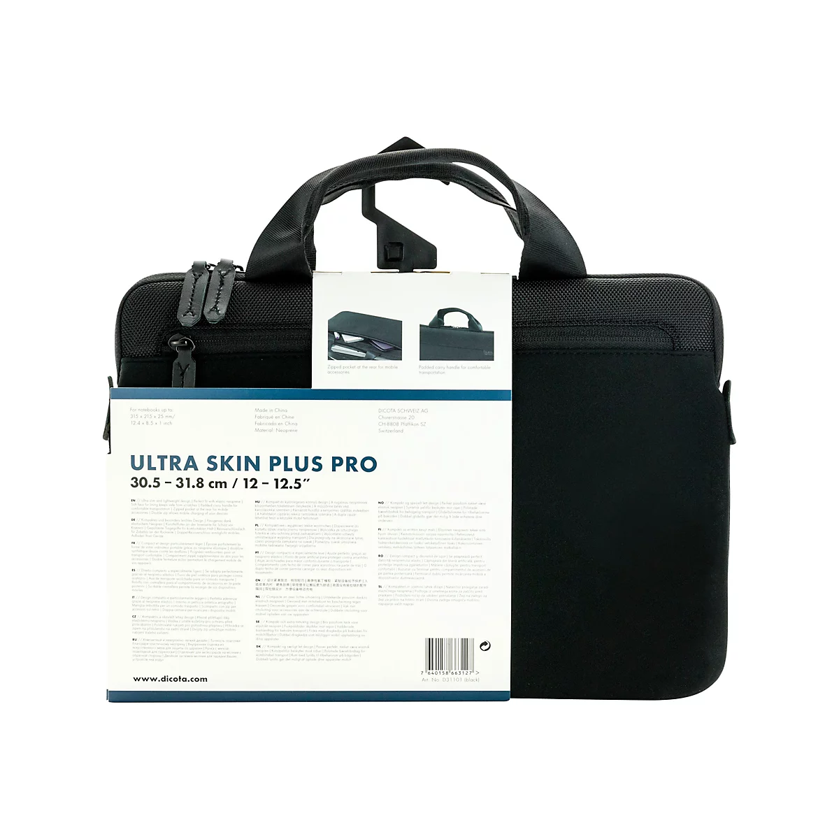 'DICOTA Ultra Skin Plus PRO Laptop Sleeve 12.5'' - Notebook-Tasche'