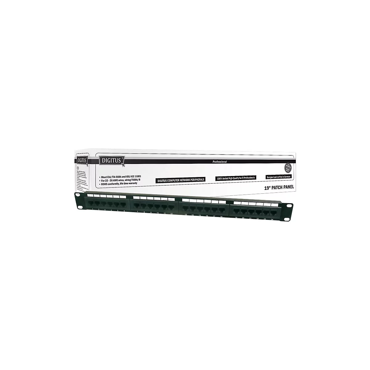 'DIGITUS Professional DN-91624U - Patch Panel - 1U - 19'''