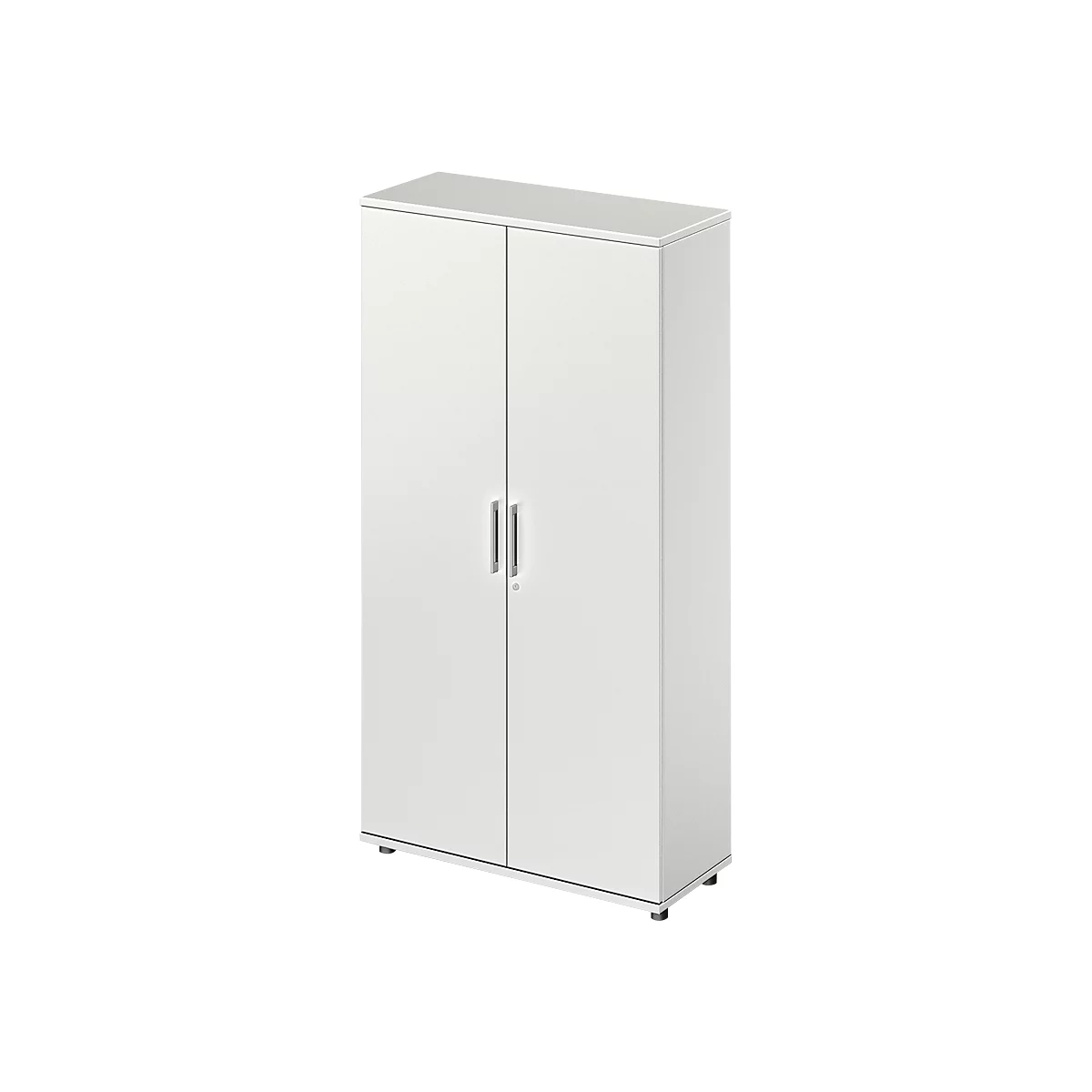  Draaideurkast TETRIS WOOD – B 1000 x D 421 x H 1910 mm (hoogte inclusief glijders) – 5 OH - lichtgrijs – ons merk Schäfer Shop Genius