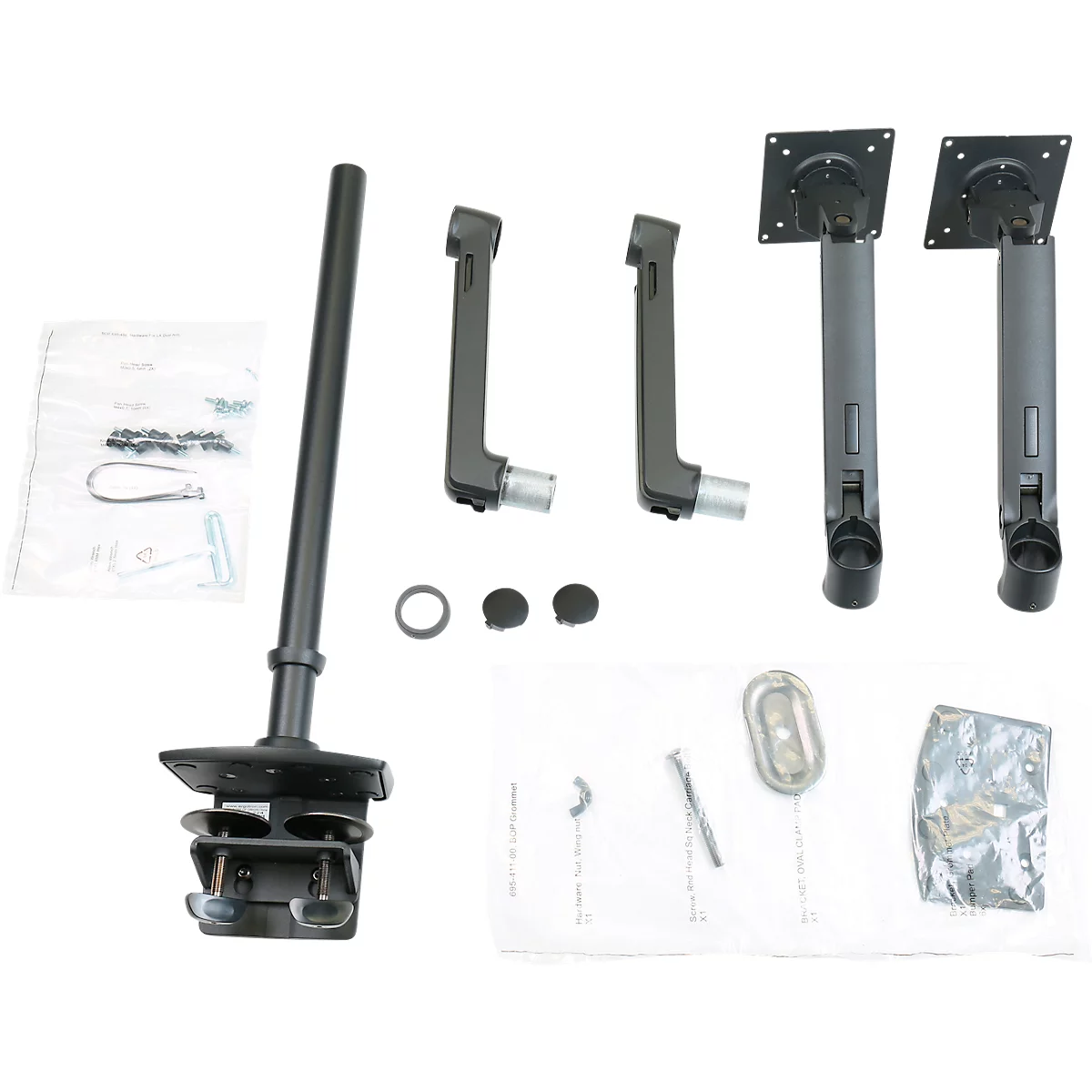 Dual Monitorarm Ergotron LX 45-509-224, für 2 Monitore, bis 40″, bis 20 kg, VESA Halterung, höhenverstellbar, schwarz