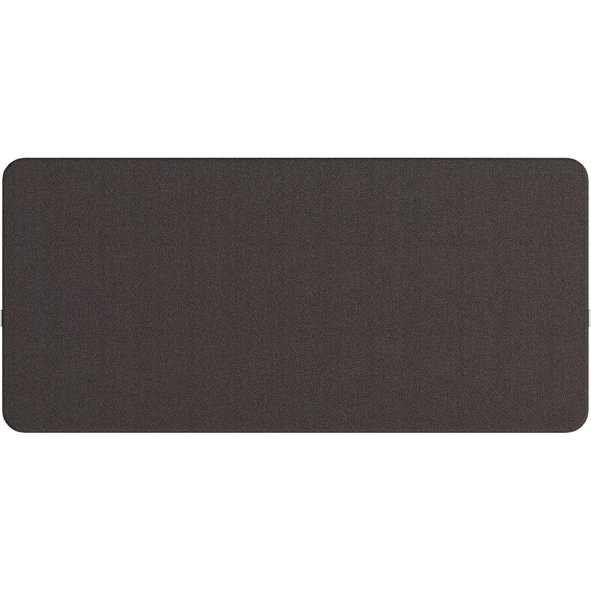 A rectangular mousepad in dark brown, with slightly rounded corners.